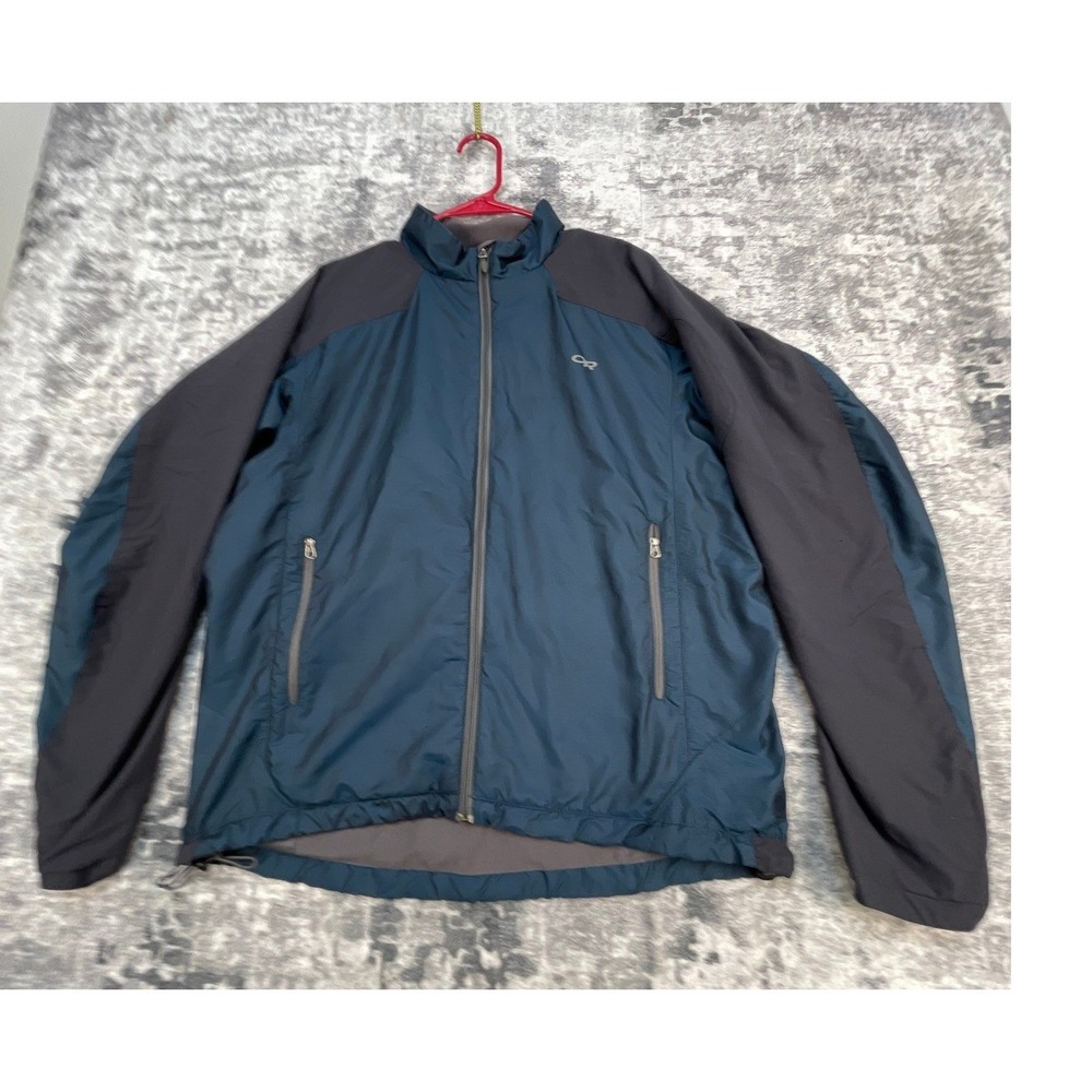 Outdoor Research Mens L Marvel‎ Windbreaker Jacket Blue Grey Gorpcore Techwear